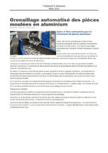 Grenaillage automatisé des pièces moulées en aluminium